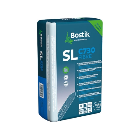 Bostik SL C730 FIBRE ZAPRAWA SAMOPOZIOMUJĄCA ZBROJONA WŁÓKNAMI 25kg